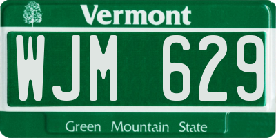 VT license plate WJM629