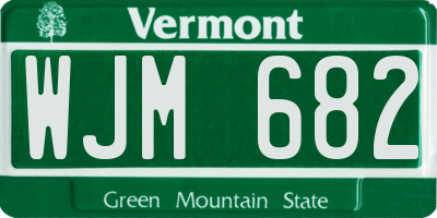 VT license plate WJM682