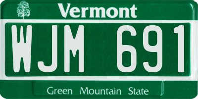 VT license plate WJM691