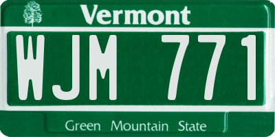 VT license plate WJM771