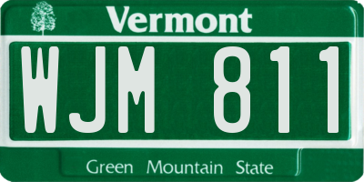 VT license plate WJM811