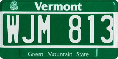 VT license plate WJM813