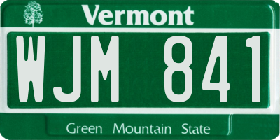 VT license plate WJM841