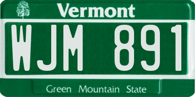 VT license plate WJM891