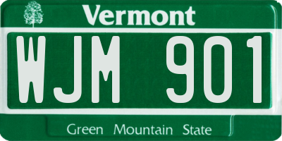 VT license plate WJM901