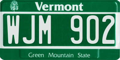 VT license plate WJM902