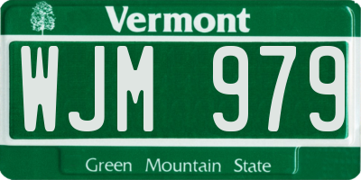 VT license plate WJM979