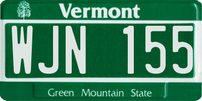 VT license plate WJN155