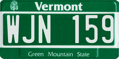 VT license plate WJN159