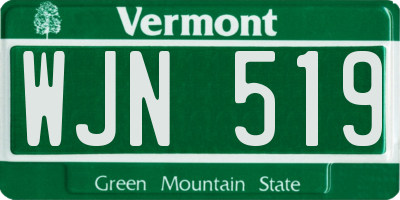 VT license plate WJN519