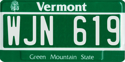VT license plate WJN619