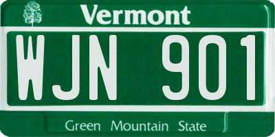VT license plate WJN901