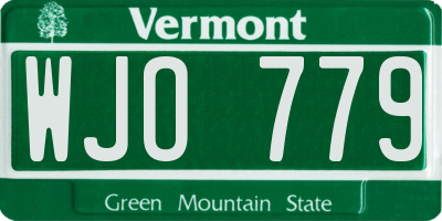 VT license plate WJO779