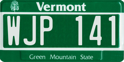 VT license plate WJP141