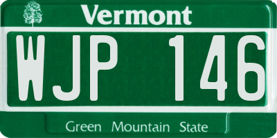 VT license plate WJP146