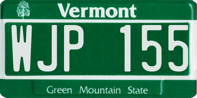 VT license plate WJP155