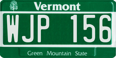 VT license plate WJP156