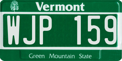 VT license plate WJP159