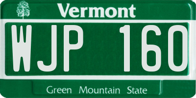 VT license plate WJP160
