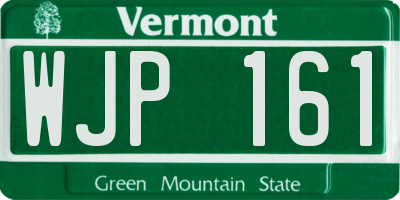 VT license plate WJP161