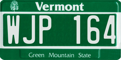 VT license plate WJP164