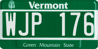 VT license plate WJP176