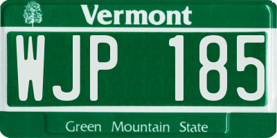 VT license plate WJP185