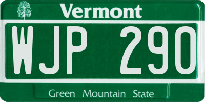 VT license plate WJP290