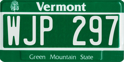 VT license plate WJP297