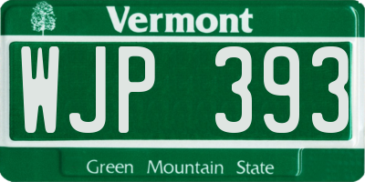 VT license plate WJP393