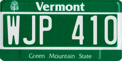 VT license plate WJP410