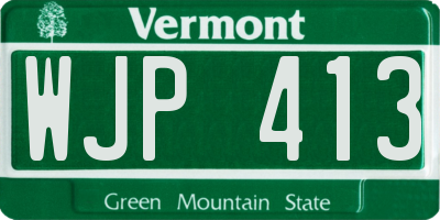 VT license plate WJP413
