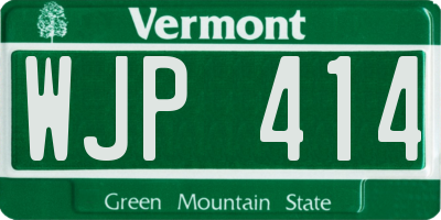VT license plate WJP414