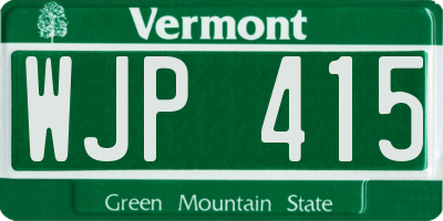 VT license plate WJP415
