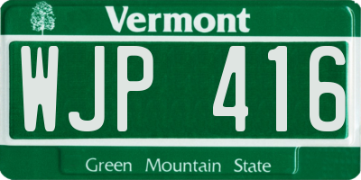 VT license plate WJP416