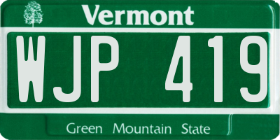 VT license plate WJP419