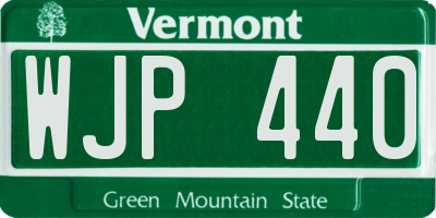 VT license plate WJP440