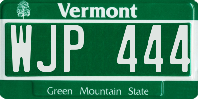 VT license plate WJP444