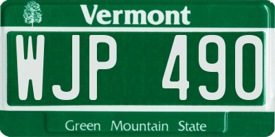 VT license plate WJP490