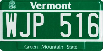 VT license plate WJP516