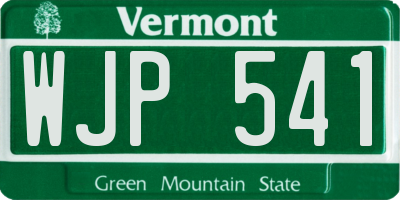 VT license plate WJP541