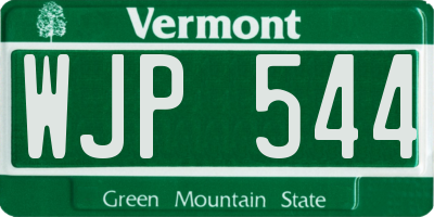VT license plate WJP544