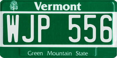 VT license plate WJP556