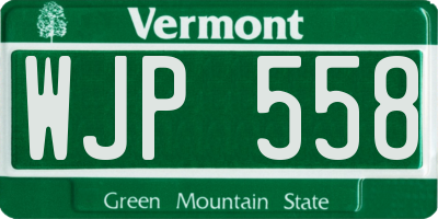 VT license plate WJP558