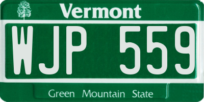 VT license plate WJP559