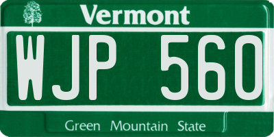 VT license plate WJP560