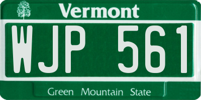 VT license plate WJP561