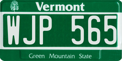VT license plate WJP565