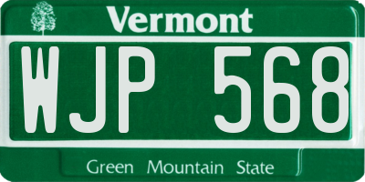 VT license plate WJP568