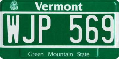 VT license plate WJP569